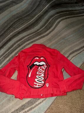 Custom Rolling Stones tongue logo customized Indiana "HOOSIERS" Medium